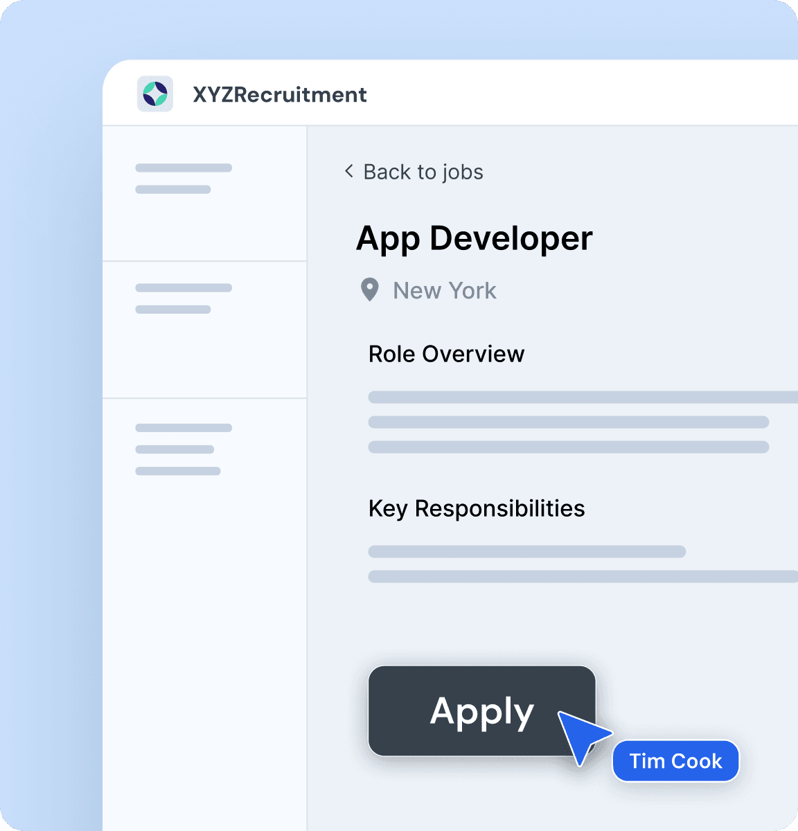 Candidate applies to the job from your website